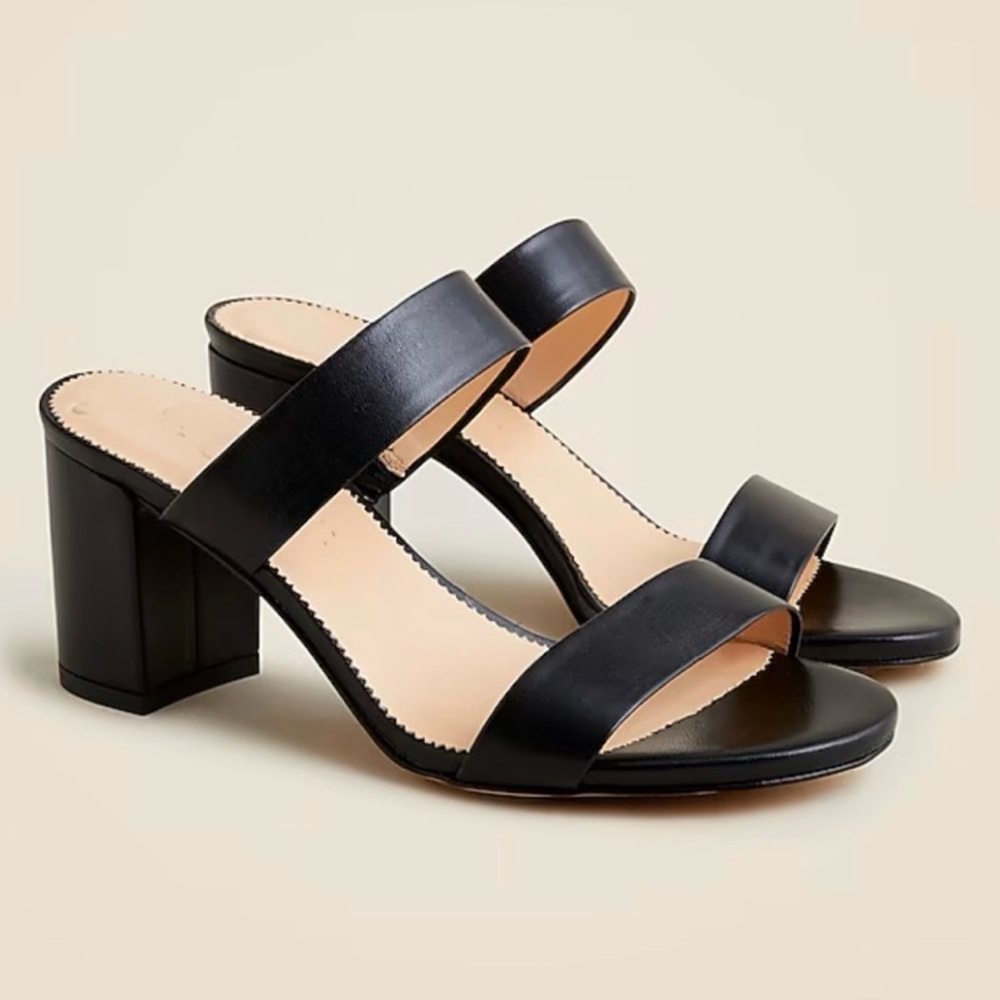 J Crew heels sandals for fall 7.5 leather gorgeous! Newish